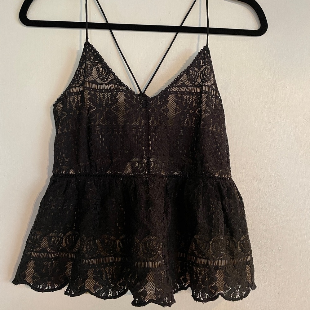 All Saints Lace Crop Top